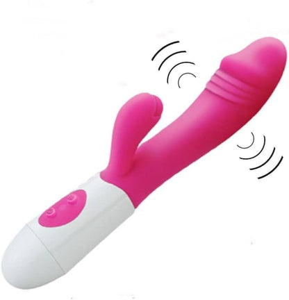 Rabbit Massager | 30-Mode Dual Stimulation Vibrator – Soft Silicone | Rechargeable Massager