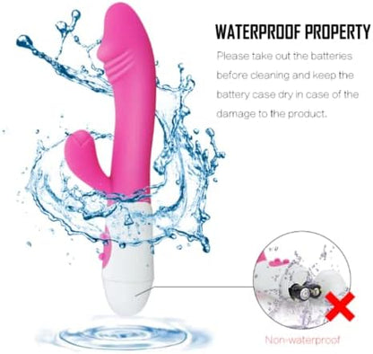Rabbit Massager | 30-Mode Dual Stimulation Vibrator – Soft Silicone | Rechargeable Massager